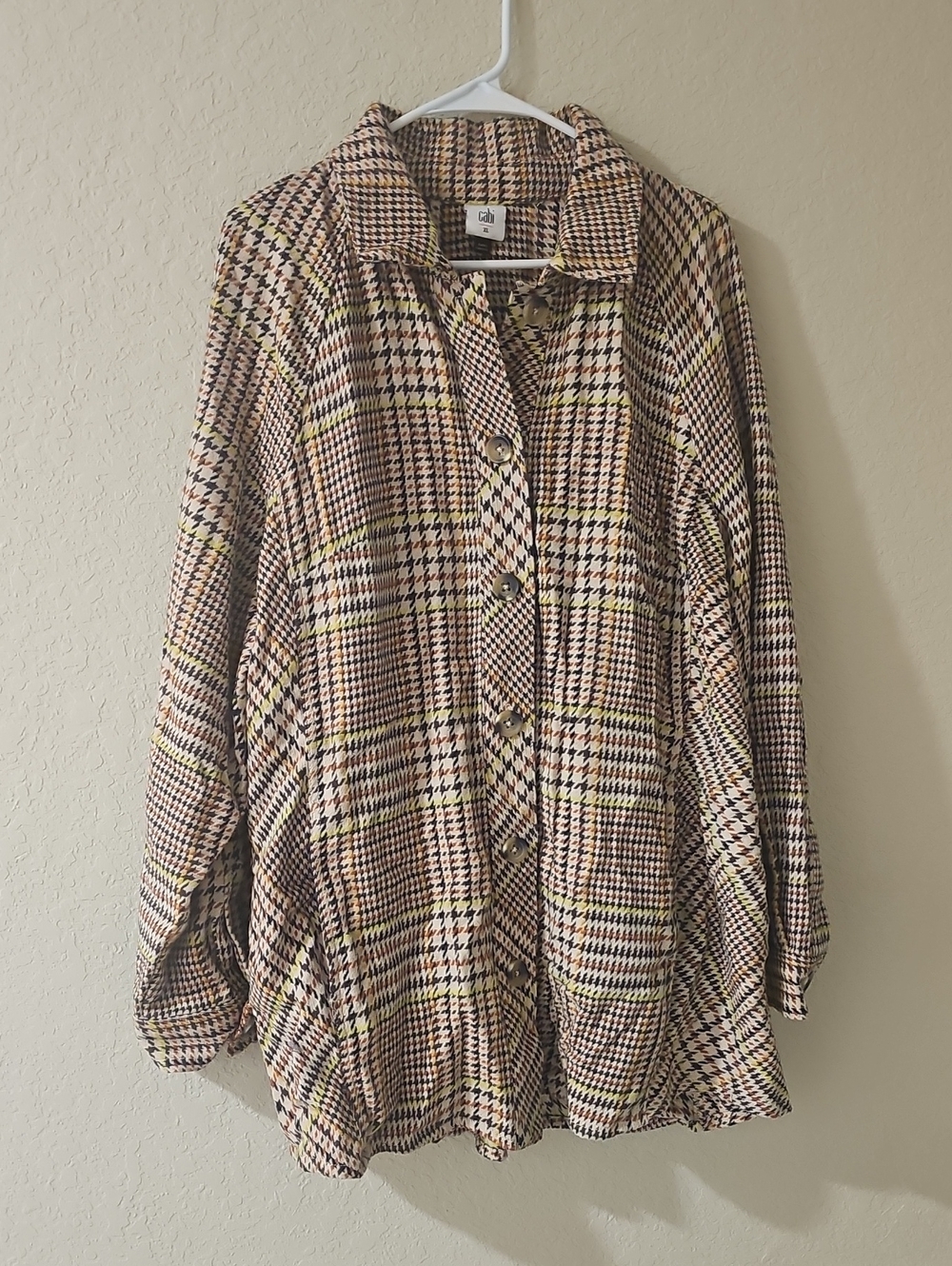 Cabi Longline Fall Plaid Shacket